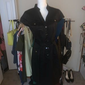 H and M belted shirt dress